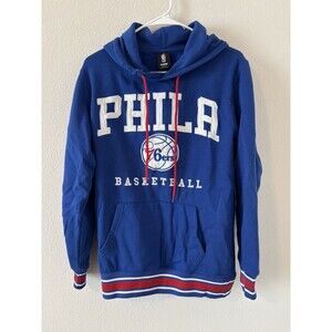 Philadelphia 76ers Blue Hoodie PHILLA, Retro, Size Small, NBA, Sweatshirt